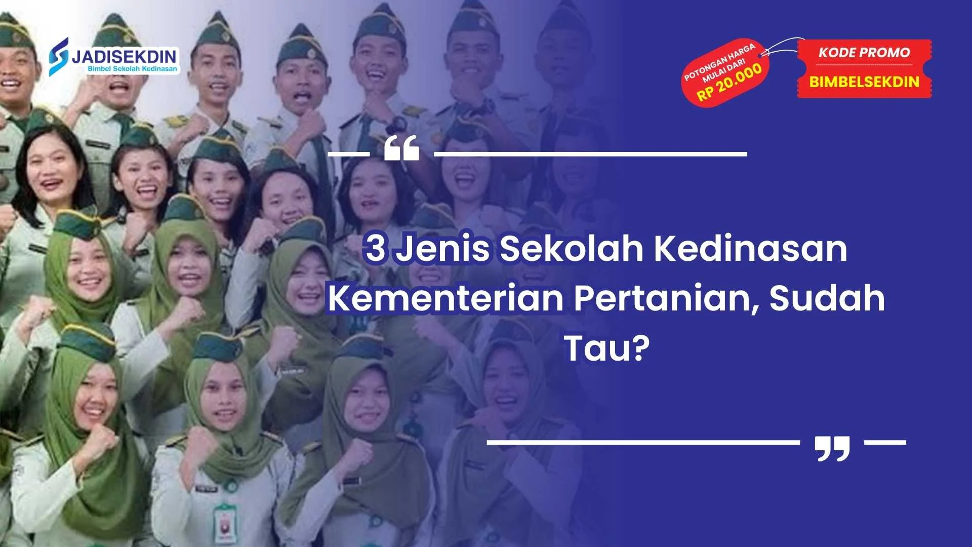 Jenis Sekolah Kedinasan Kementerian Pertanian