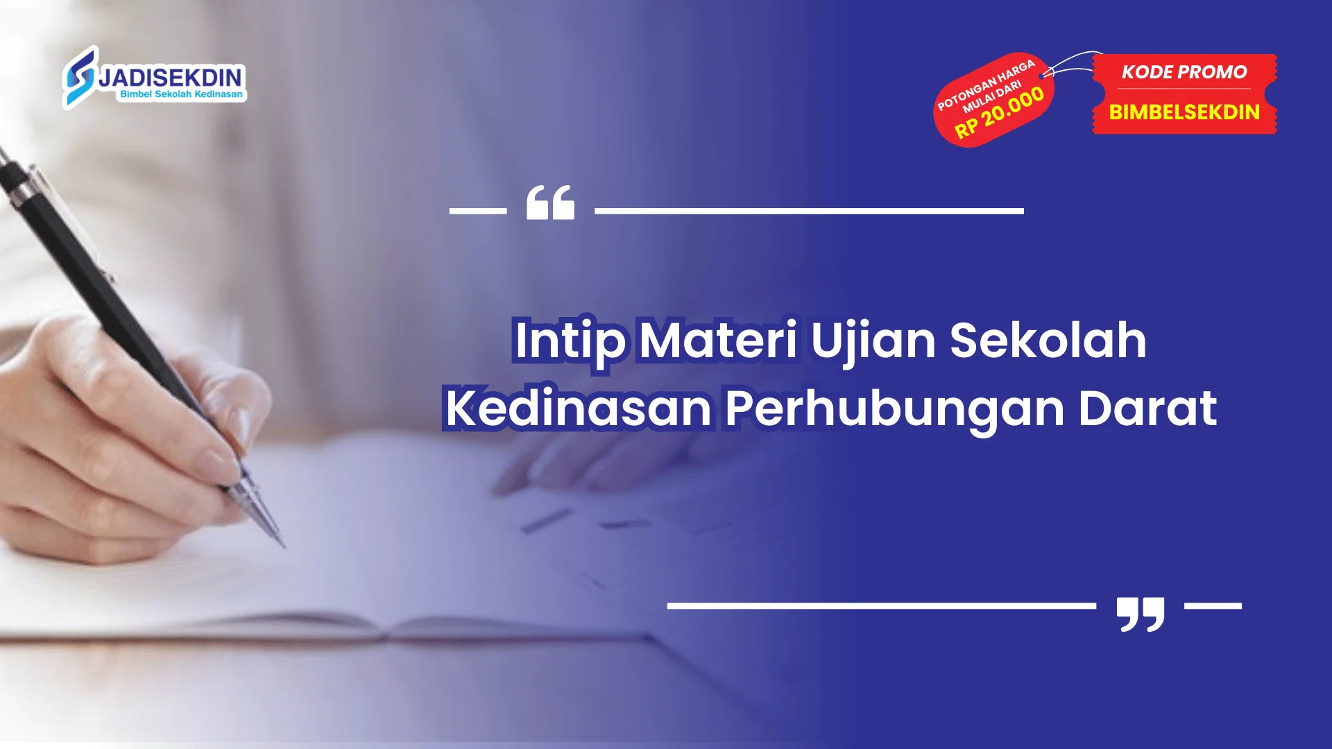Sekolah kedinasan perhubungan darat dan materi ujian
