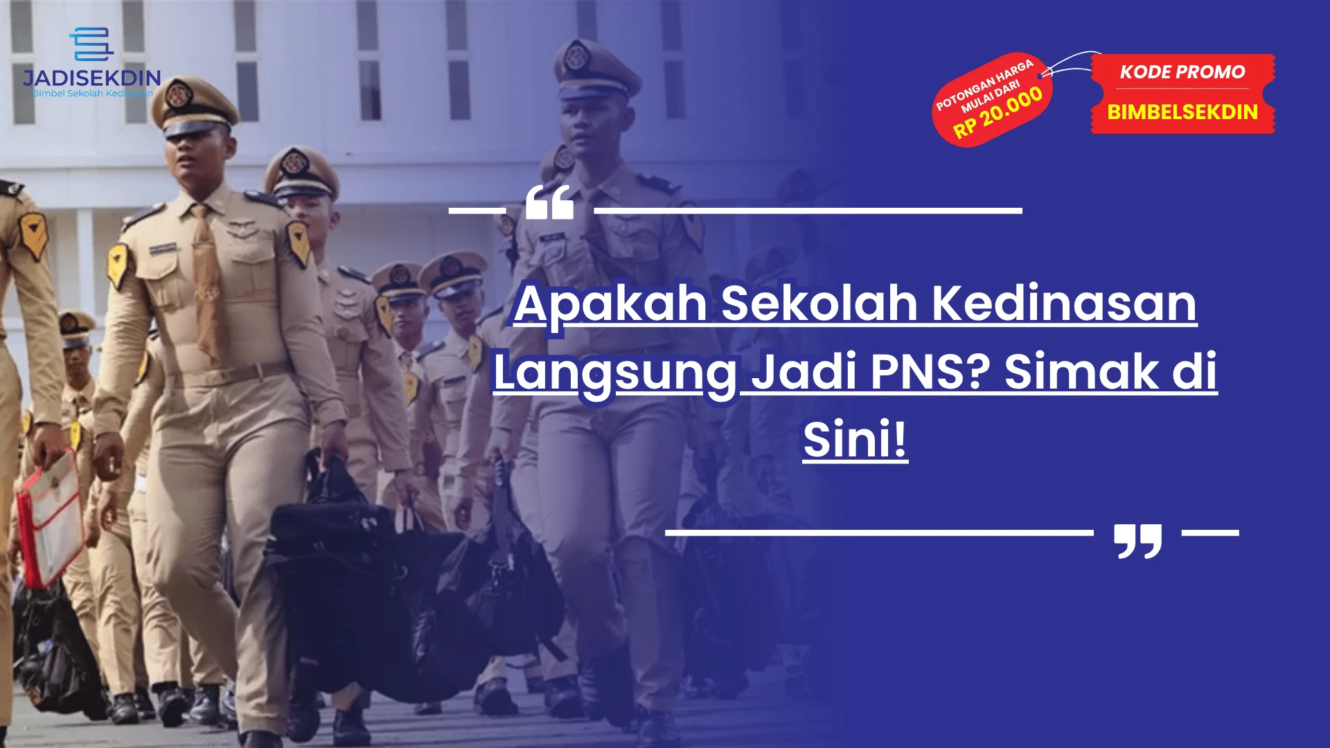 apakah sekolah kedinasan langsung jadi pns
