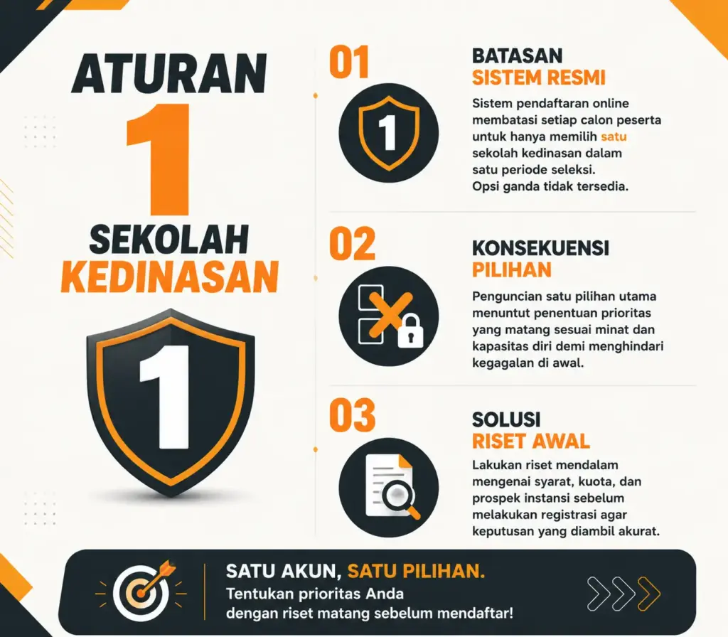 1. Apakah Hanya Bisa Daftar 1 Sekolah Kedinasan?