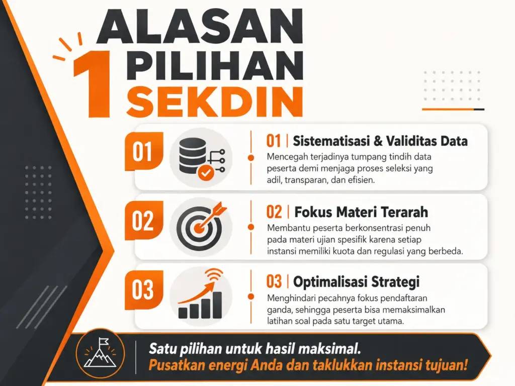 2. Mengapa Pendaftaran Sekdin Hanya Satu Pilihan?
