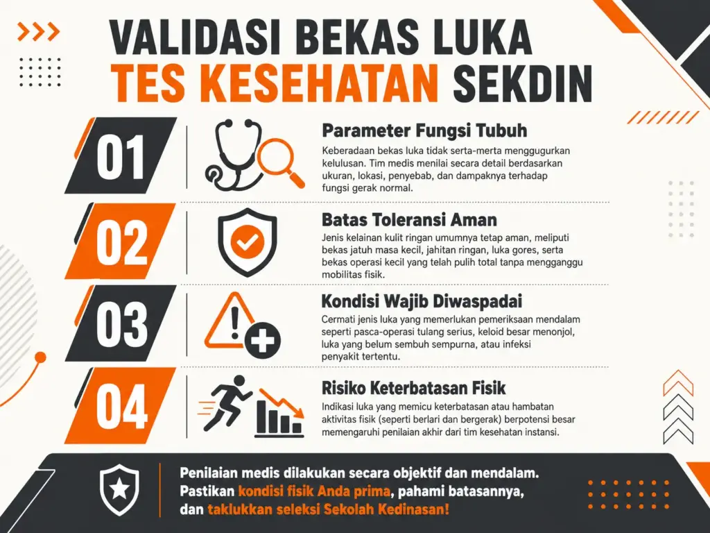 1. Bekas Luka Bisa Masuk Sekdin?