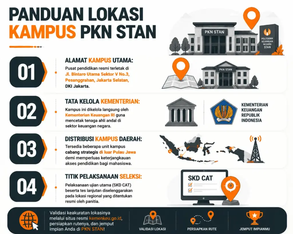 1. Menjawab Pertanyaan “pkn stan ada dimana” dan Gambaran Lokasi