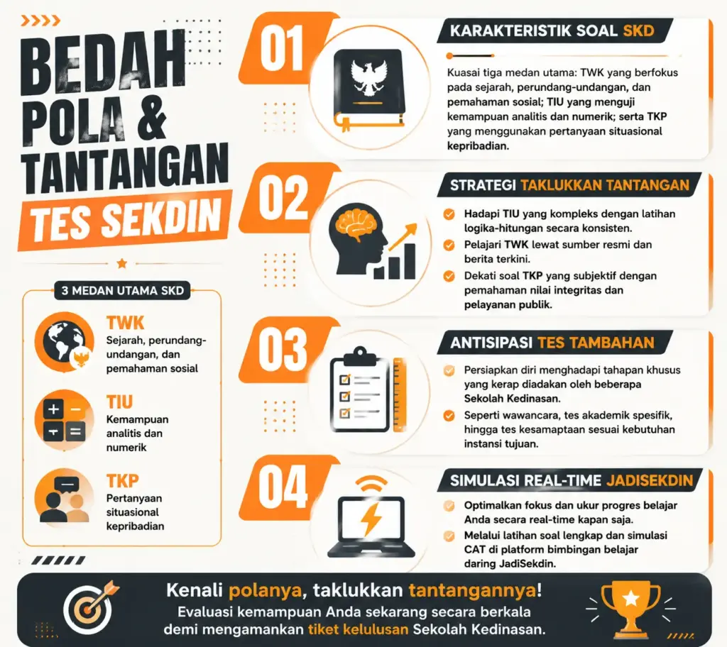 3. Mengenal Pola Soal dan Tantangan Tiap Tes Sekdin