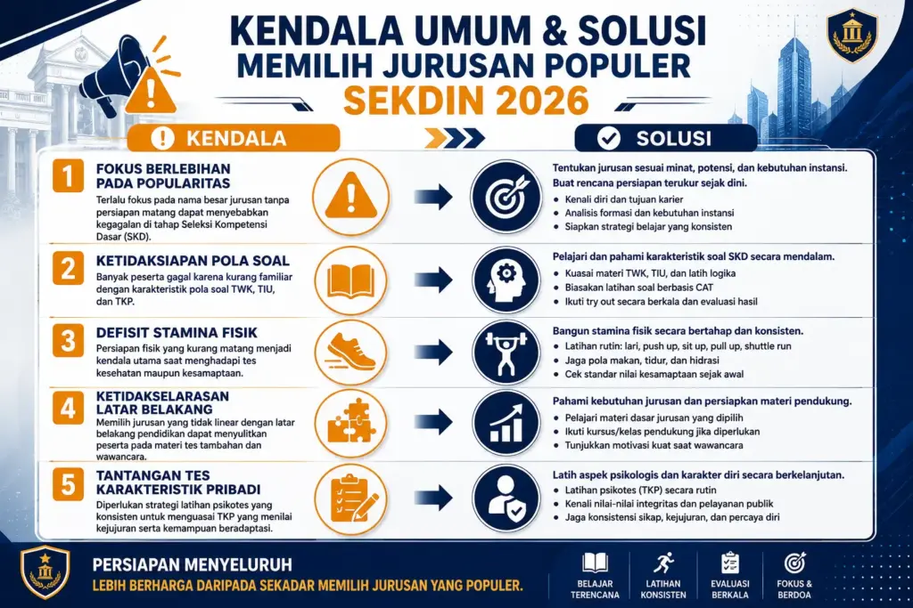 4. Kendala Umum saat Memilih Jurusan Sekolah Kedinasan Populer