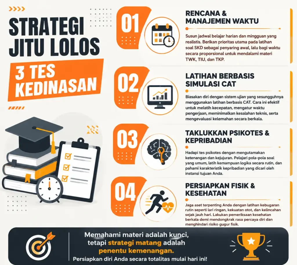 2. Menyusun Strategi Terbaik untuk 3 Tes Kedinasan Apa Saja