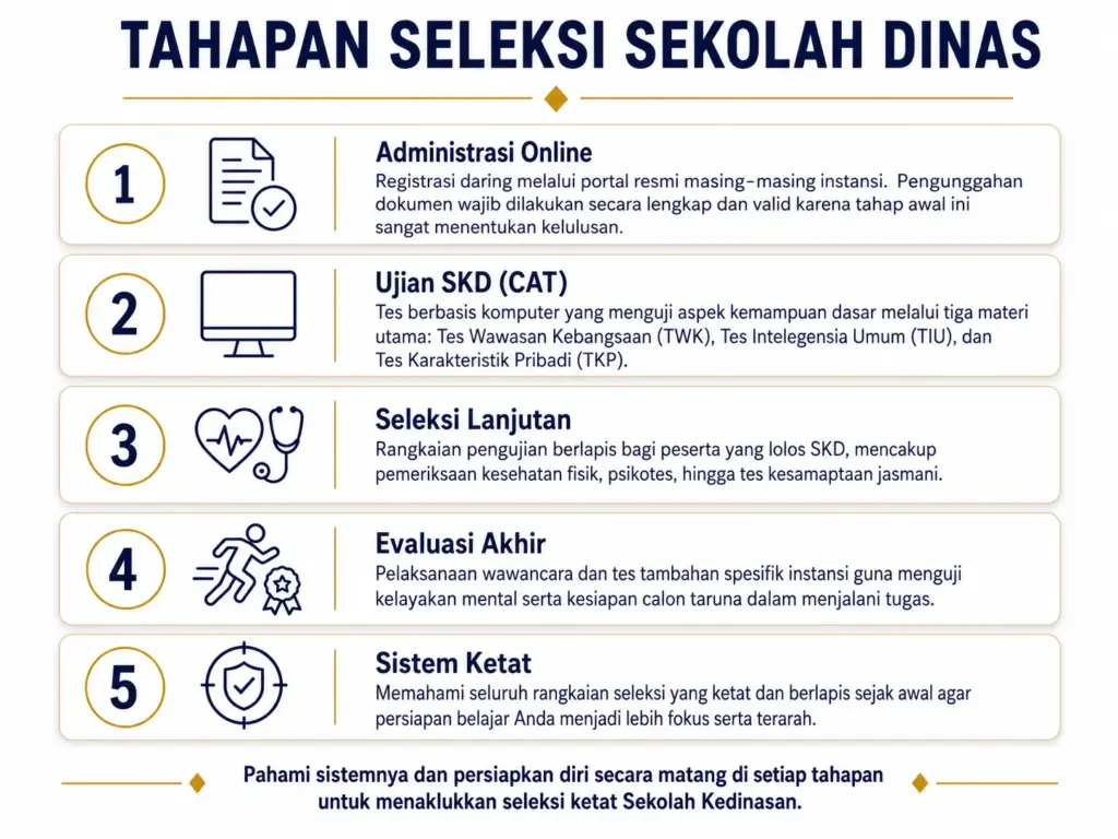 2. Tahapan Seleksi Sekolah Dinas yang Harus Dipersiapkan