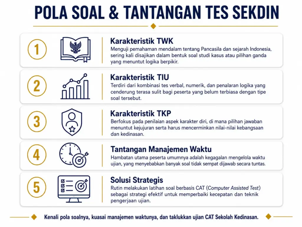 4. Pola Soal dan Tantangan dalam Tes Sekdin