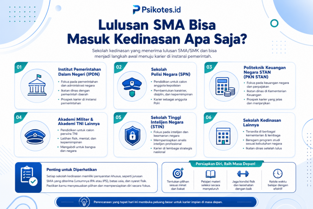 lulusan sma bisa masuk kedinasan apa saja