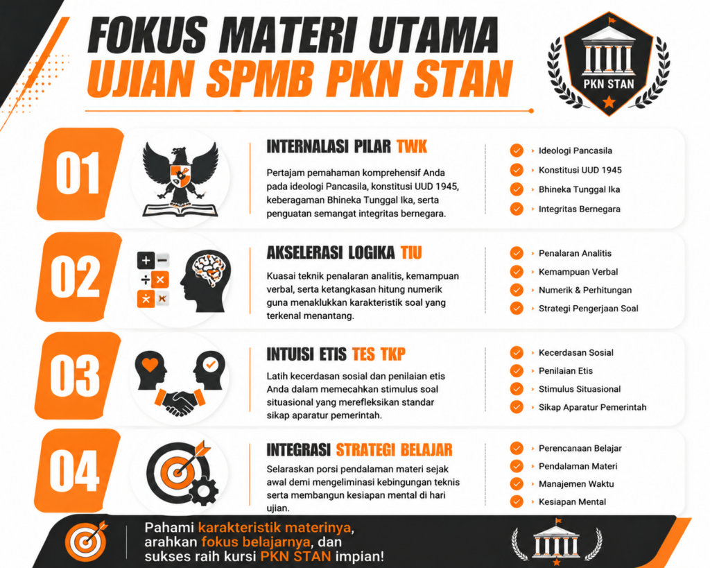 2. Materi Tes Utama dalam Penjelasan SPMB PKN STAN