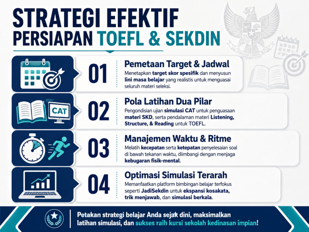 4. Langkah Efektif Mempersiapkan Syarat TOEFL IPDN dan Tes Sekdin