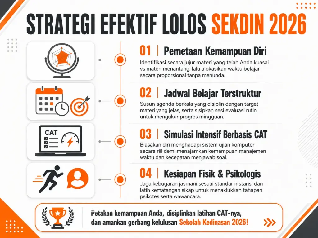 3. Strategi Efektif Memperbesar Peluang Lolos Sekdin 2026