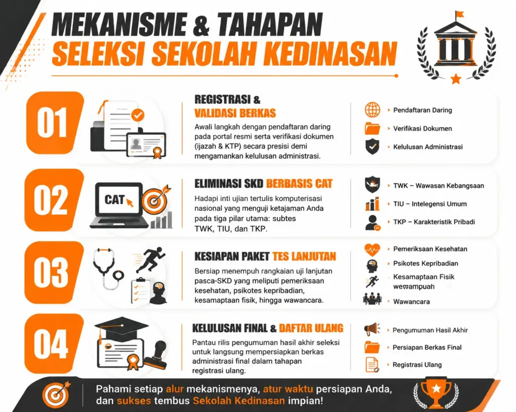 1. Menyusuri Tahapan Seleksi Sekolah Kedinasan