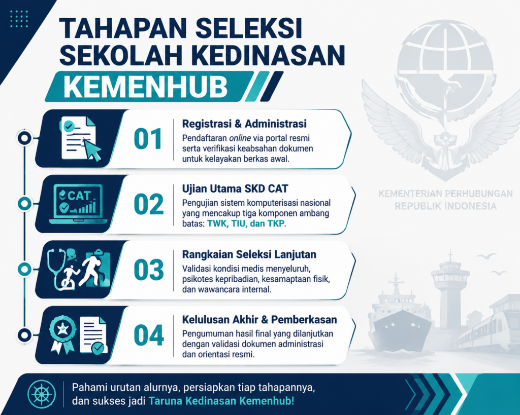 1. Menelusuri Tahapan Seleksi Sekolah Kedinasan Kemenhub