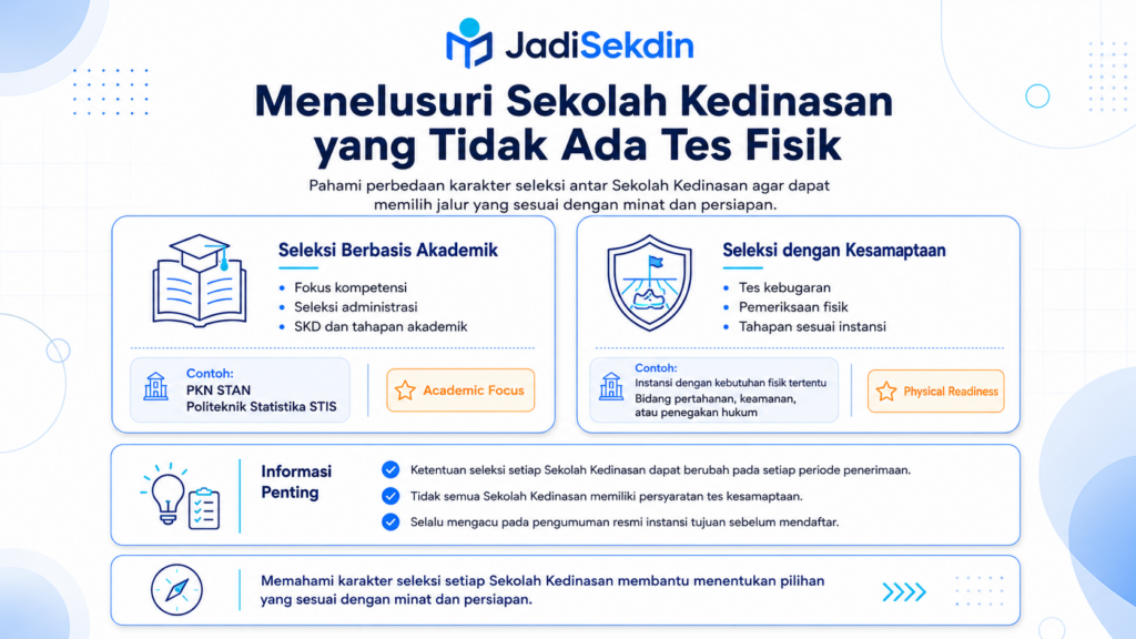 sekolah kedinasan yang tidak ada tes fisik