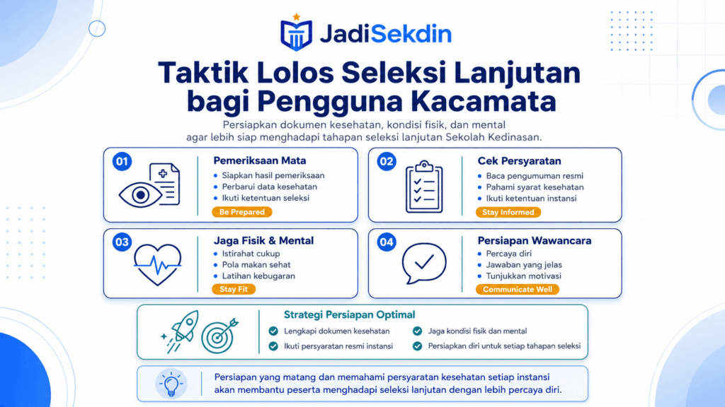 sekolah kedinasan yang boleh pakai kacamata