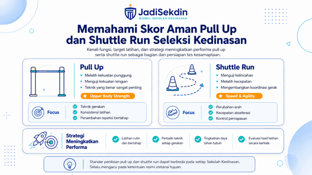 skor aman pull up dan shuttle run seleksi kedinasan