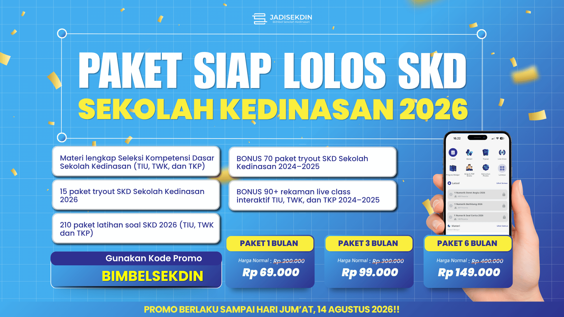 14 Agutus 2026 - KODE VOUCHER SEKDIN- ARTIKEL - PROMO BIASA