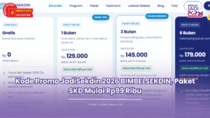 Kode Promo JadiSekdin 2026 BIMBELSEKDIN, Paket SKD Mulai Rp99 Ribu