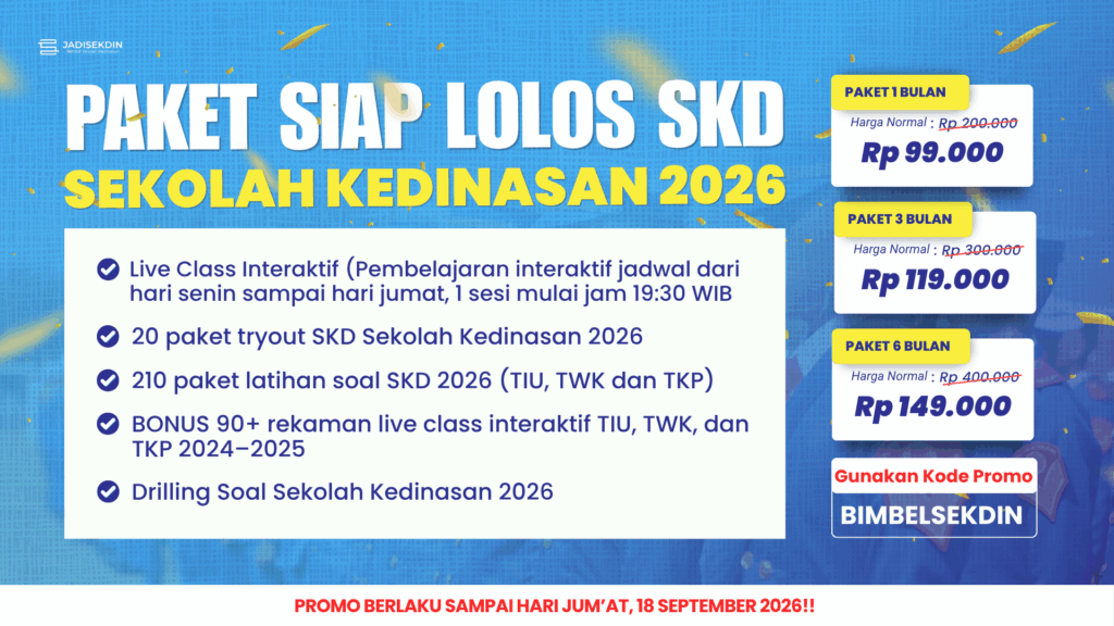 KODE PROMO JADISEKDIN 14 - 18 September 2026 (Artikel)