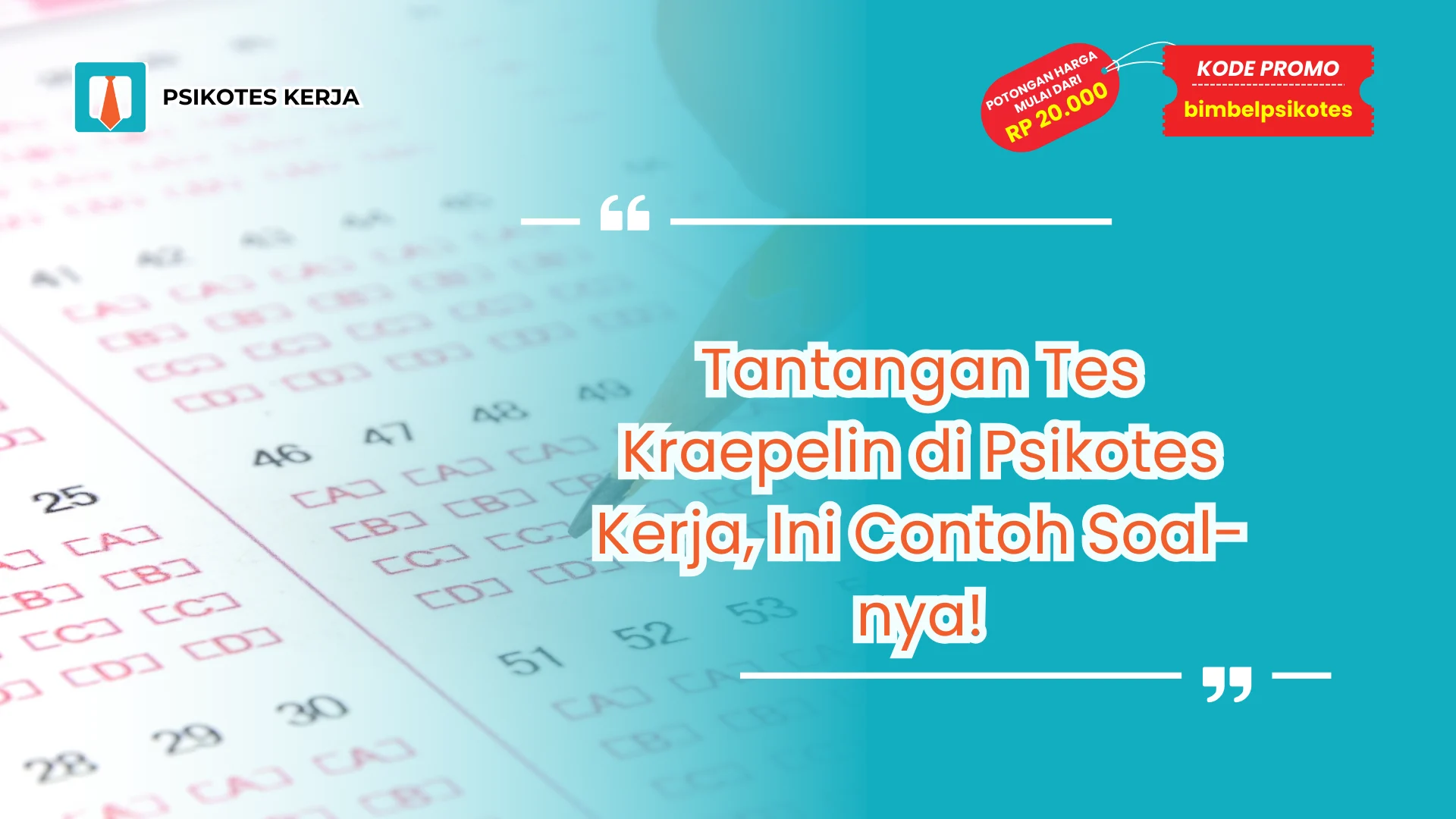 Contoh Soal Psikotes Kerja
