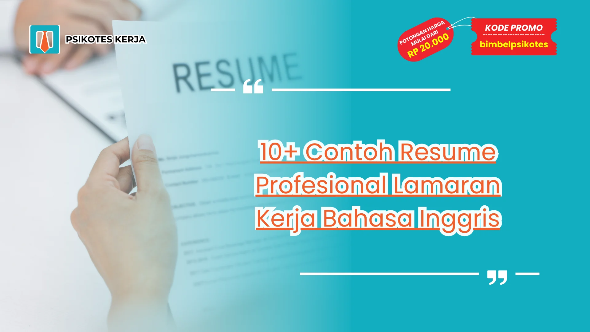Contoh Resume Lamaran Kerja