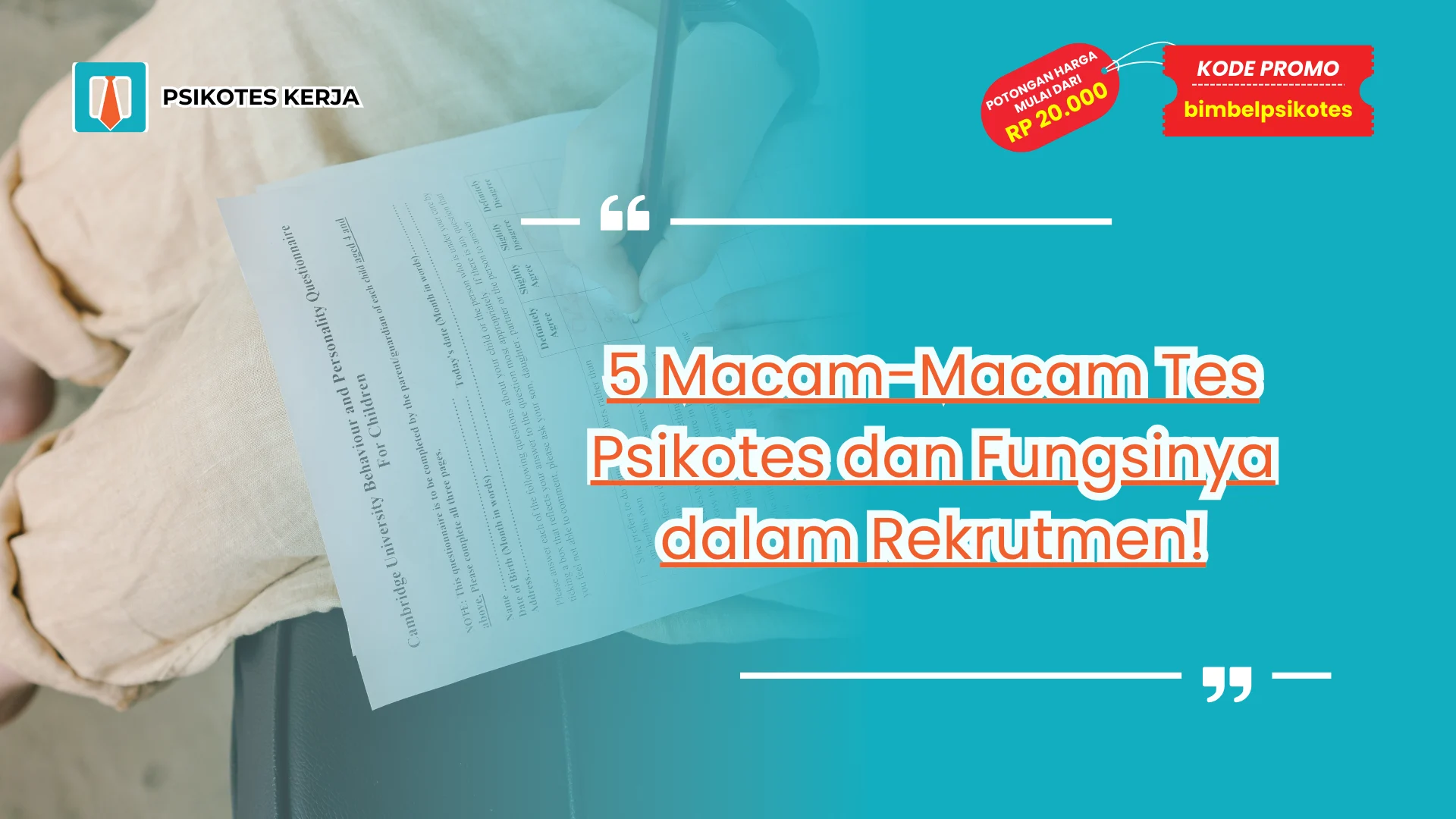 Macam-Macam Tes Psikotes