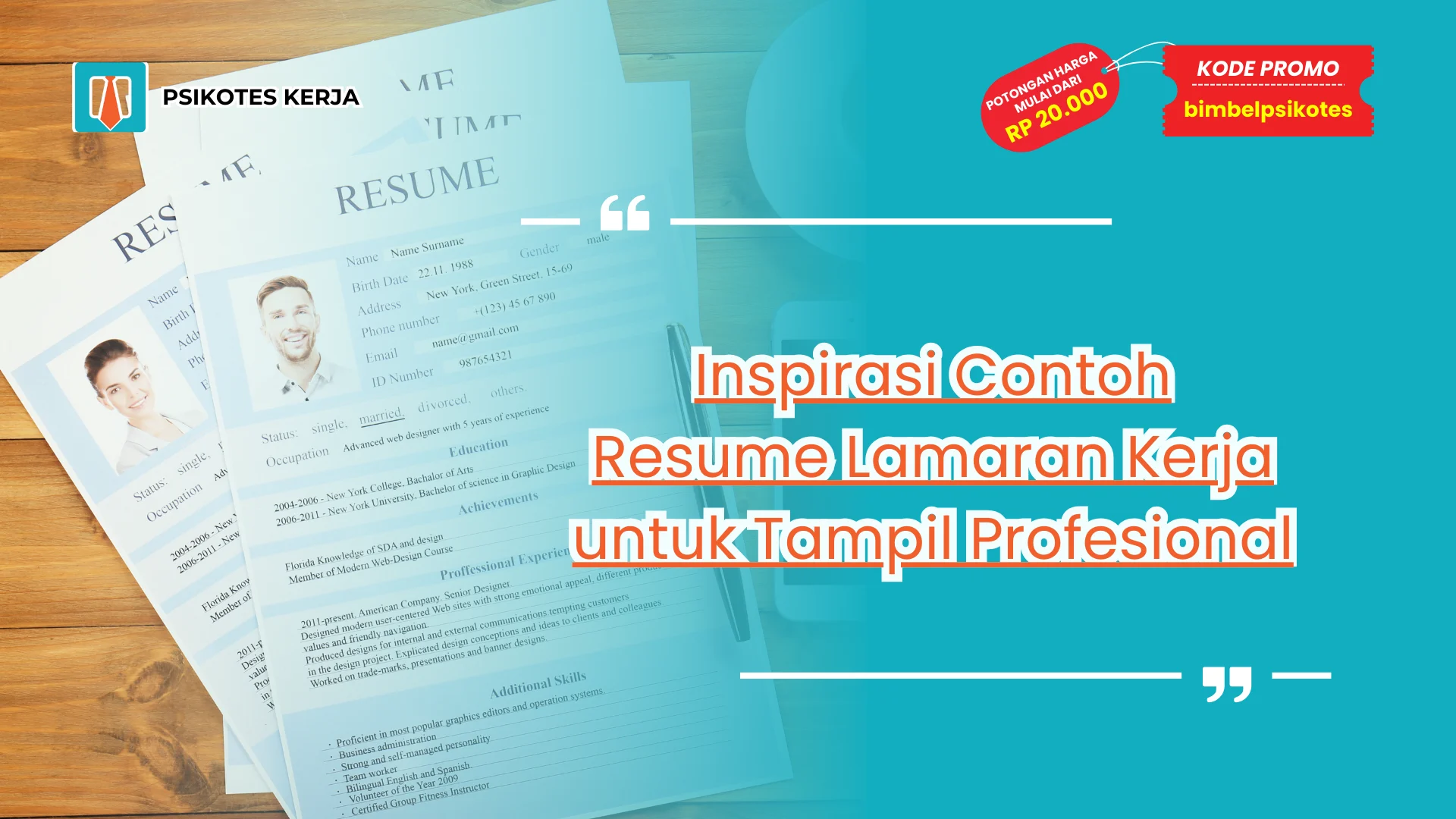 Contoh Resume Lamaran Kerja