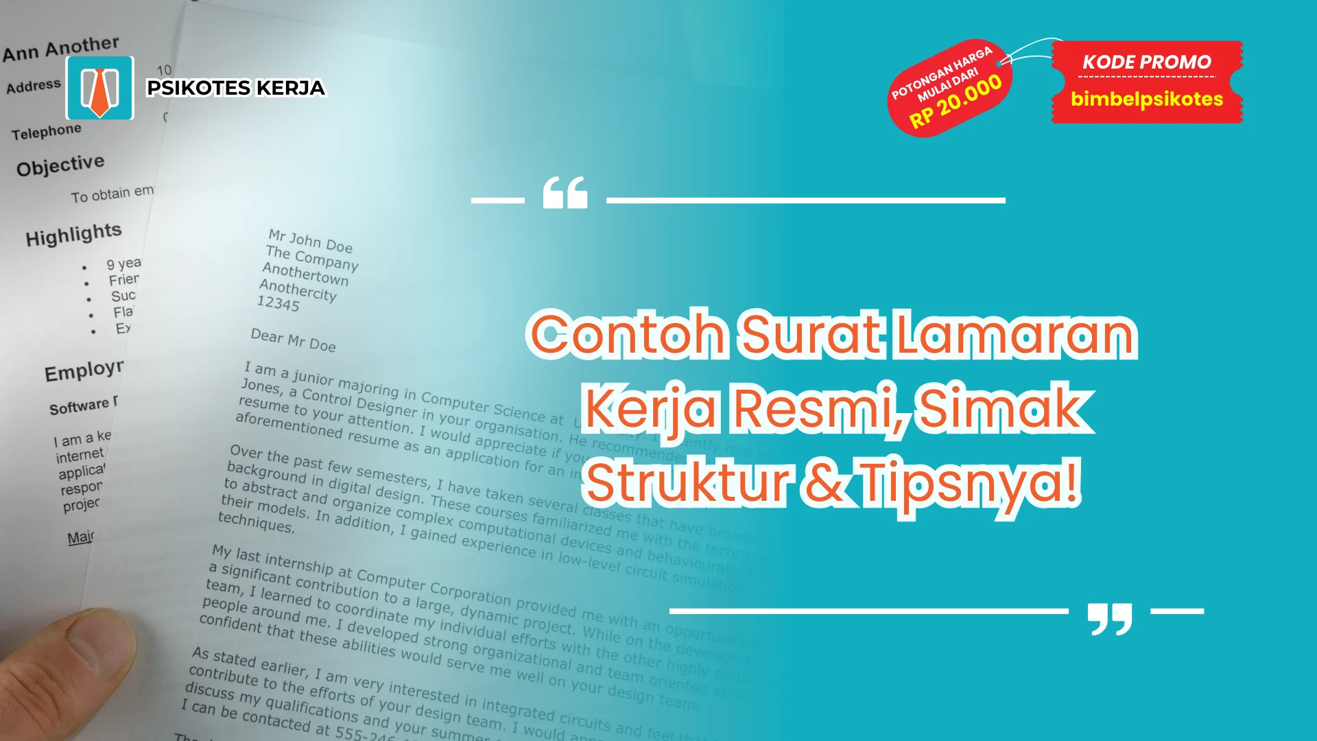 Contoh surat lamaran kerja
