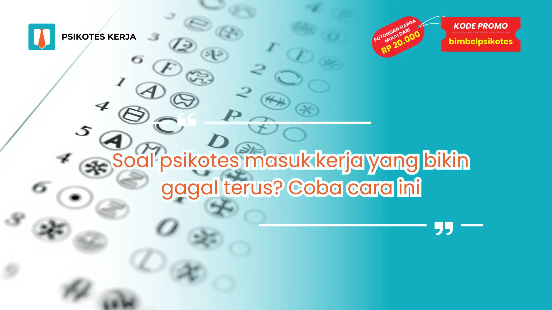 soal psikotes masuk kerja