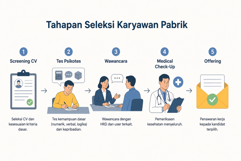 1. Menelusuri Tahapan Seleksi Karyawan Pabrik
