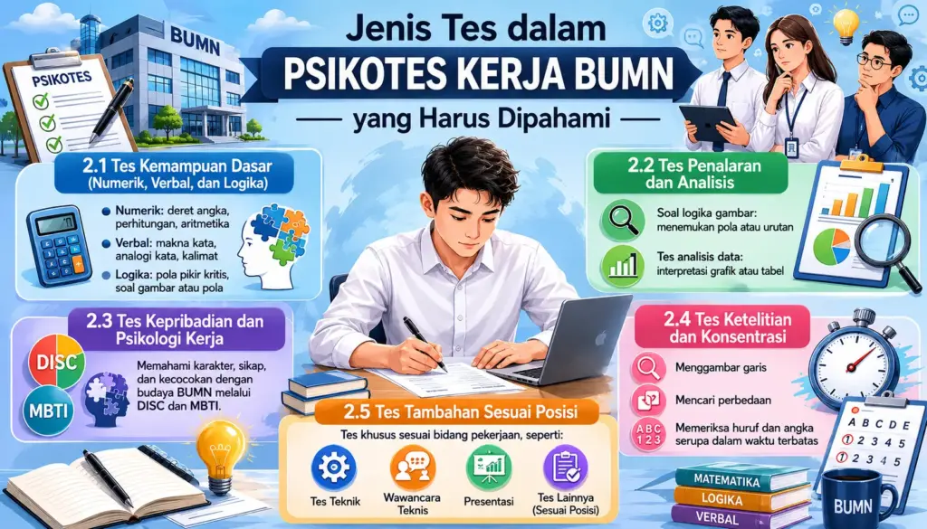 2. Jenis Tes dalam Psikotes Kerja BUMN yang Harus Dipahami
