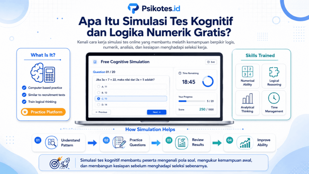 simulasi tes kognitif dan logika numerik gratis