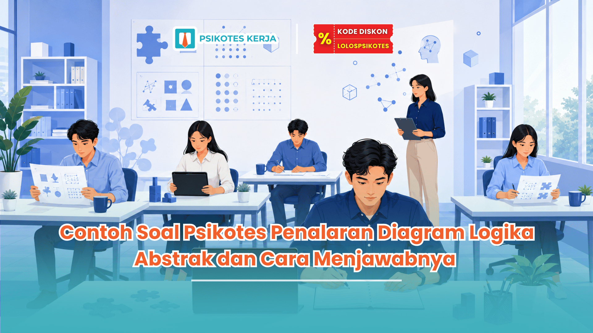 Contoh soal psikotes penalaran diagram logika abstrak