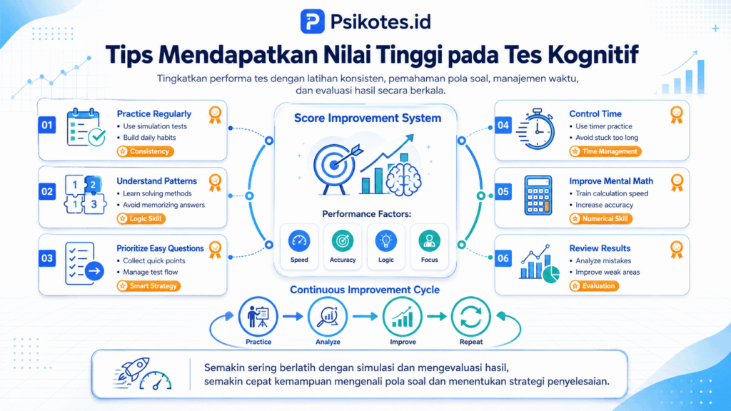simulasi tes kognitif dan logika numerik gratis