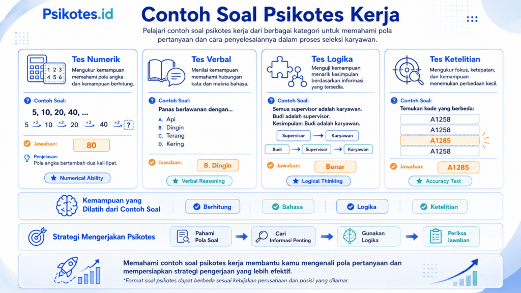 Soal psikotes kerja terdiri dari apa saja
