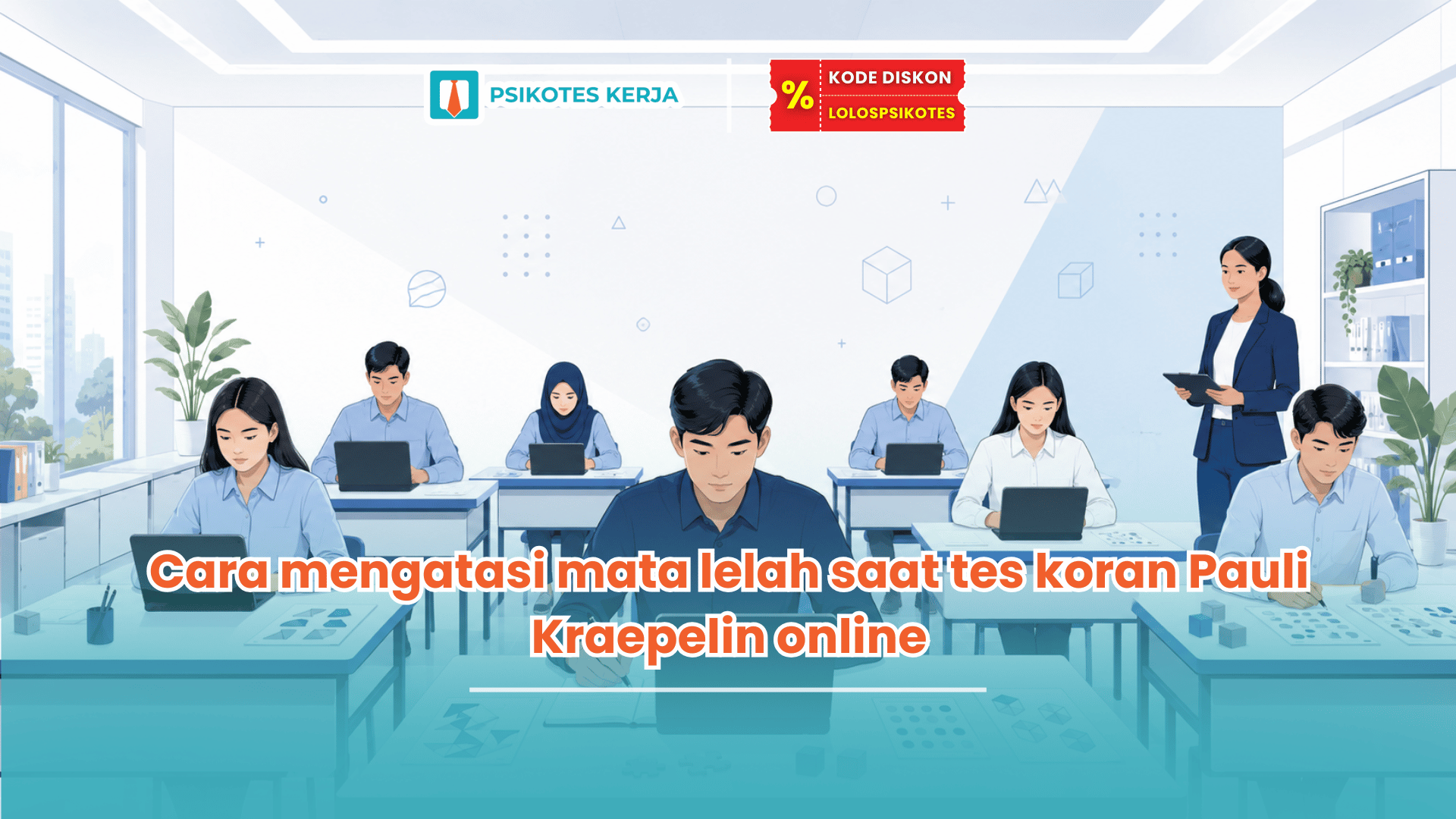 Cara mengatasi mata lelah saat tes koran Pauli Kraepelin online