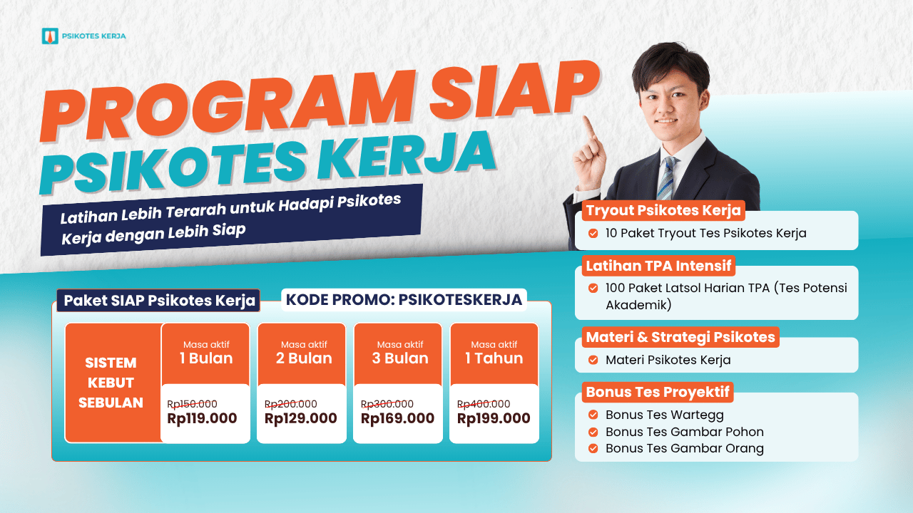 Promo Bimbel Psikoteskerja.id - 14 Agutus 2026