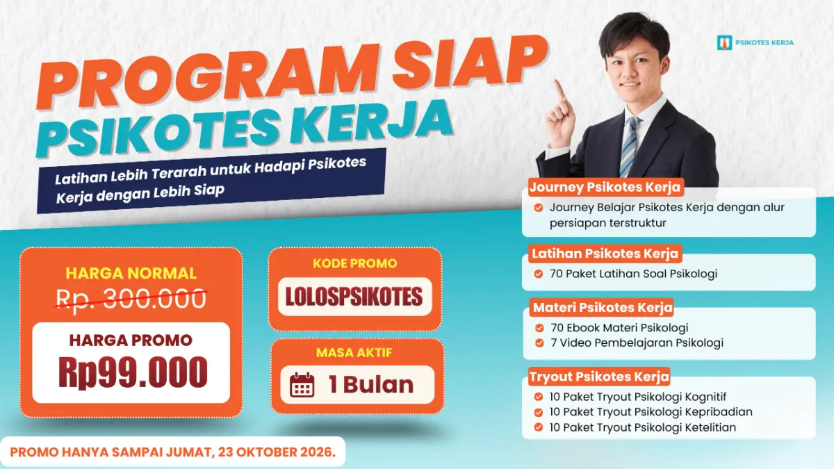 KODE VOUCHER PSIKOTESKERJA 20 - 23 Oktober 2026 - ARTIKEL