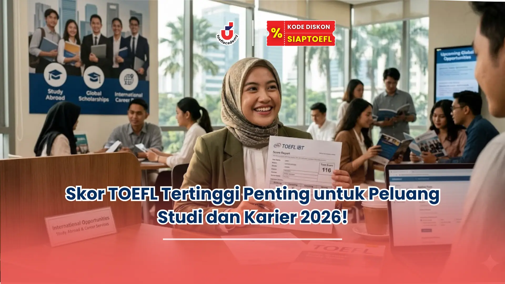 Skor TOEFL Tertinggi Penting untuk Peluang Studi dan Karier 2026!