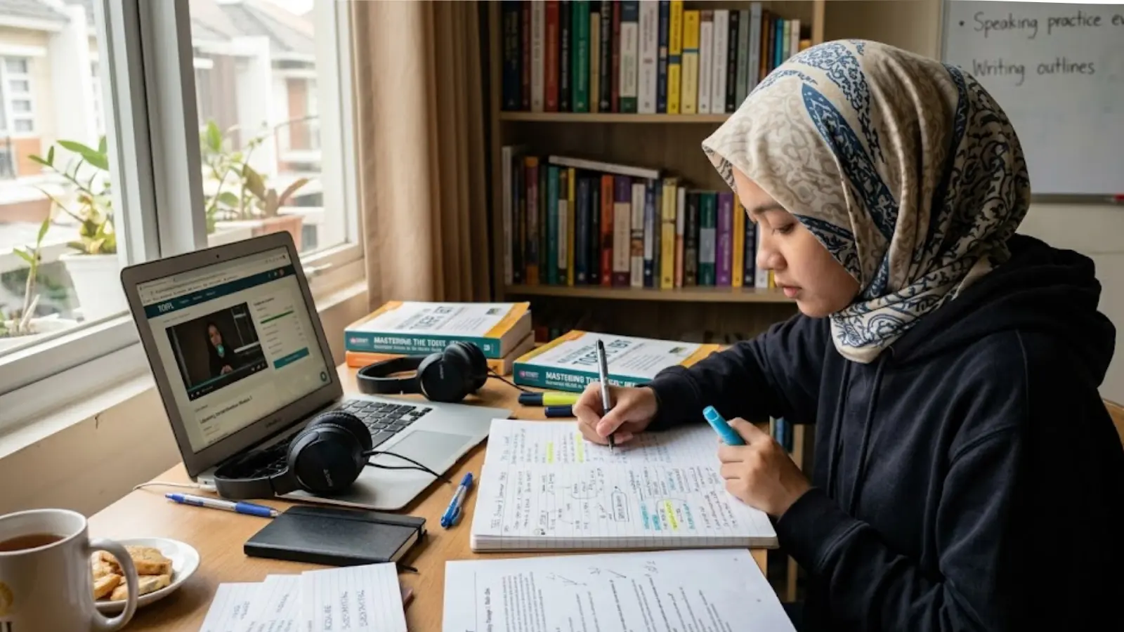 Peserta TOEFL Academy sedang mengerjakan tes TOEFL ITP