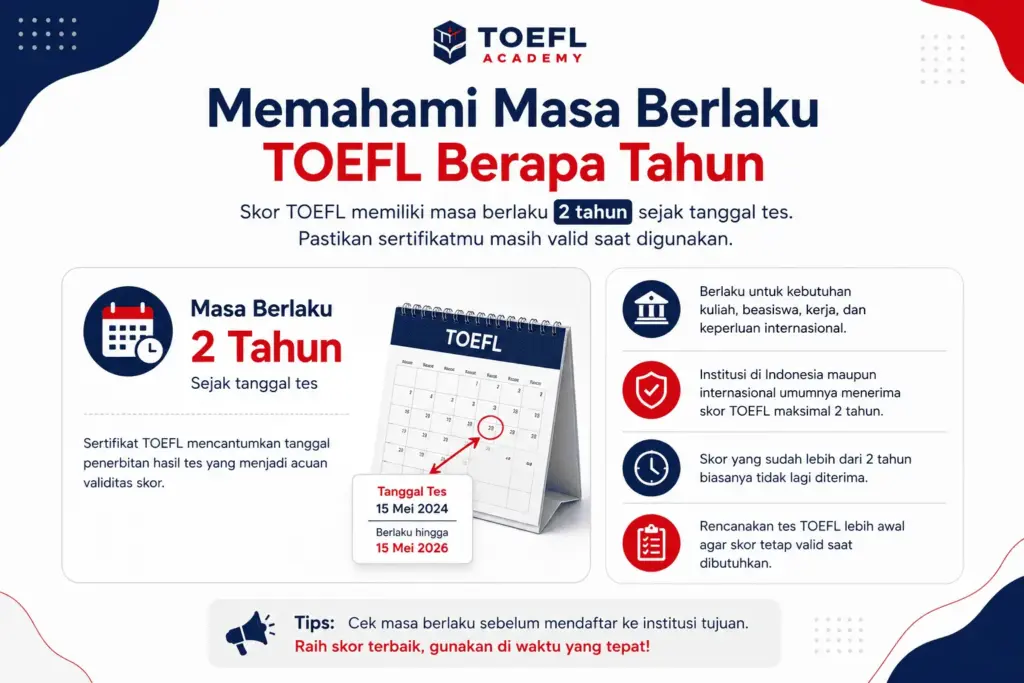 masa berlaku toefl berapa tahun