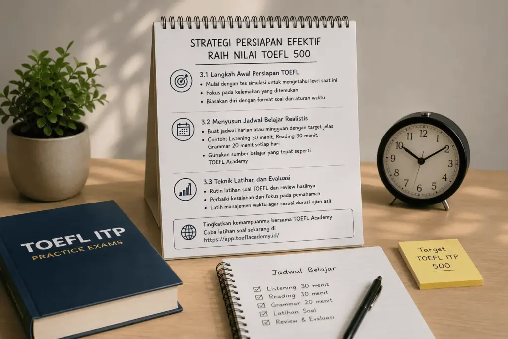Nilai TOEFL 500 harus benar berapa