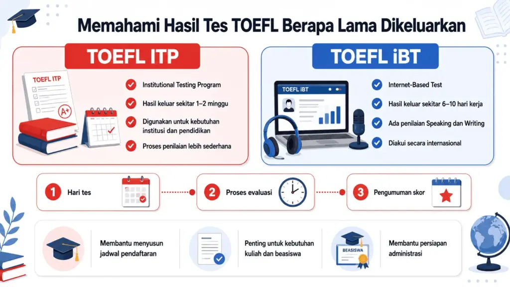 hasil tes toefl berapa lama
