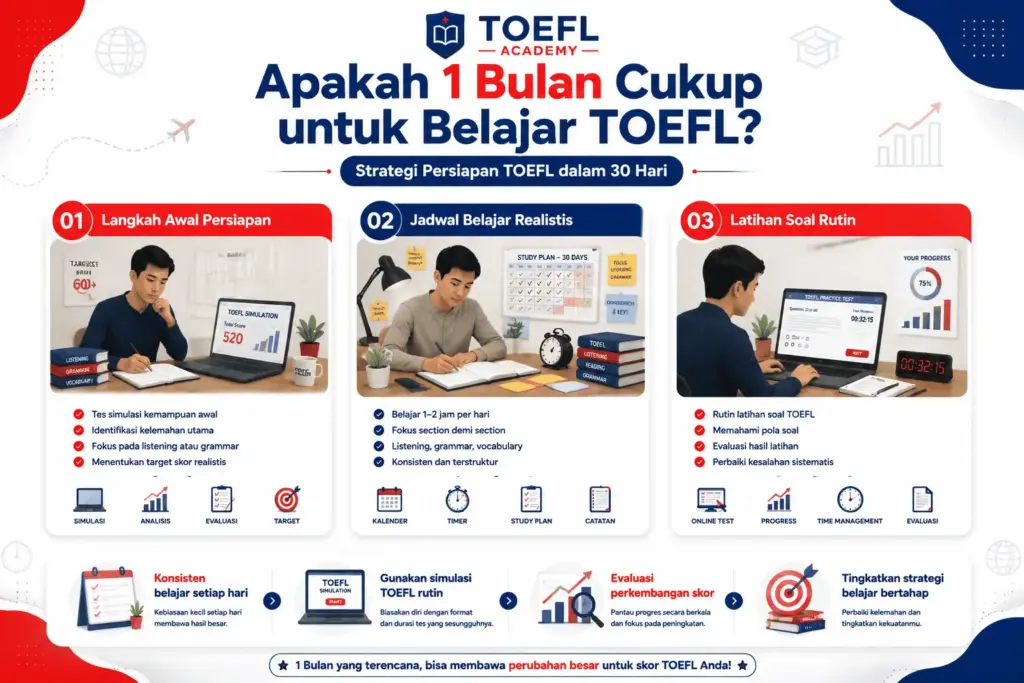 Apakah 1 bulan cukup untuk belajar TOEFL