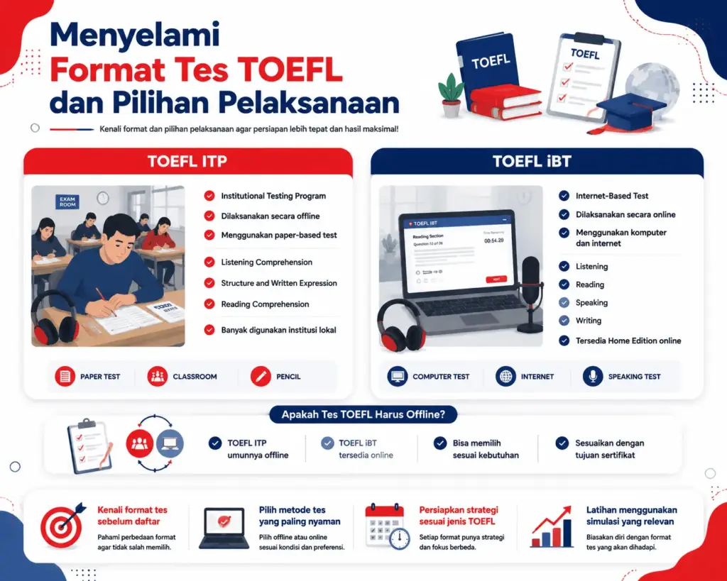 Apakah tes TOEFL harus offline