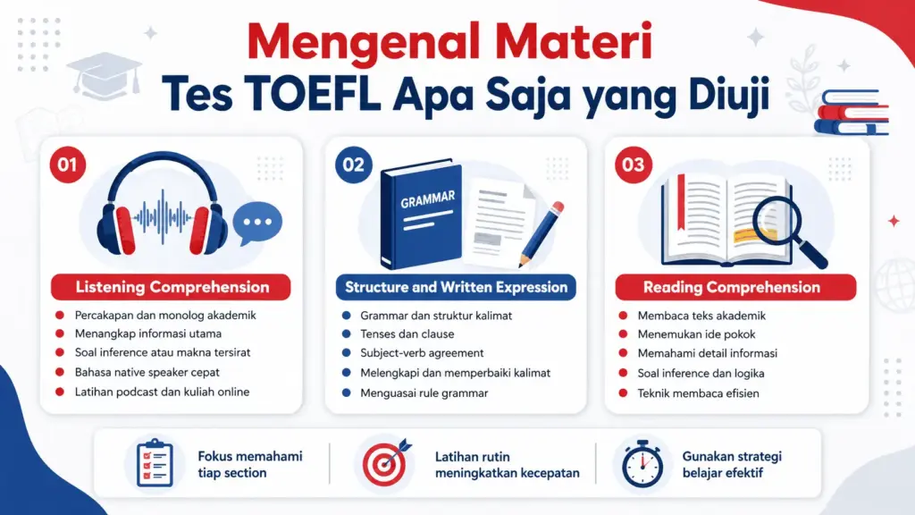 materi tes toefl apa saja