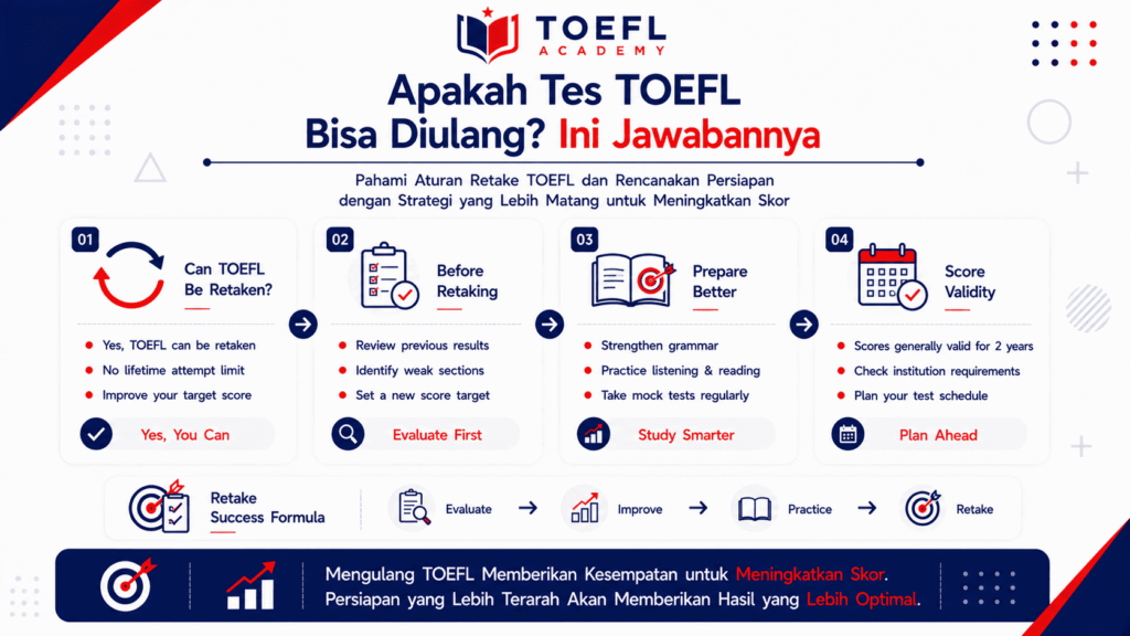 apakah tes toefl bisa diulang