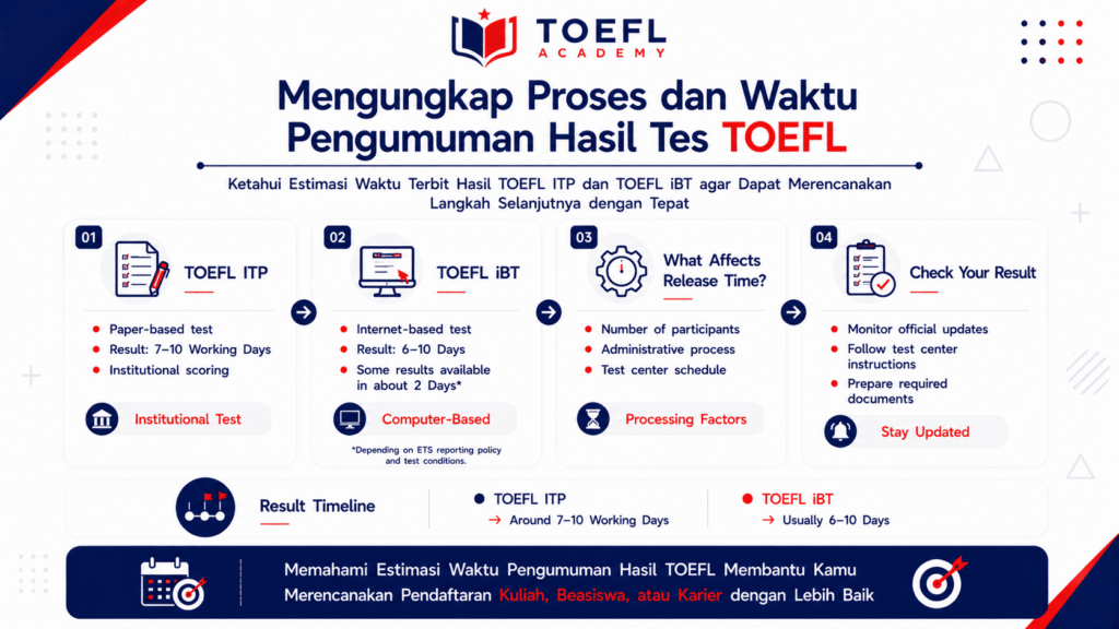 hasil tes toefl berapa lama