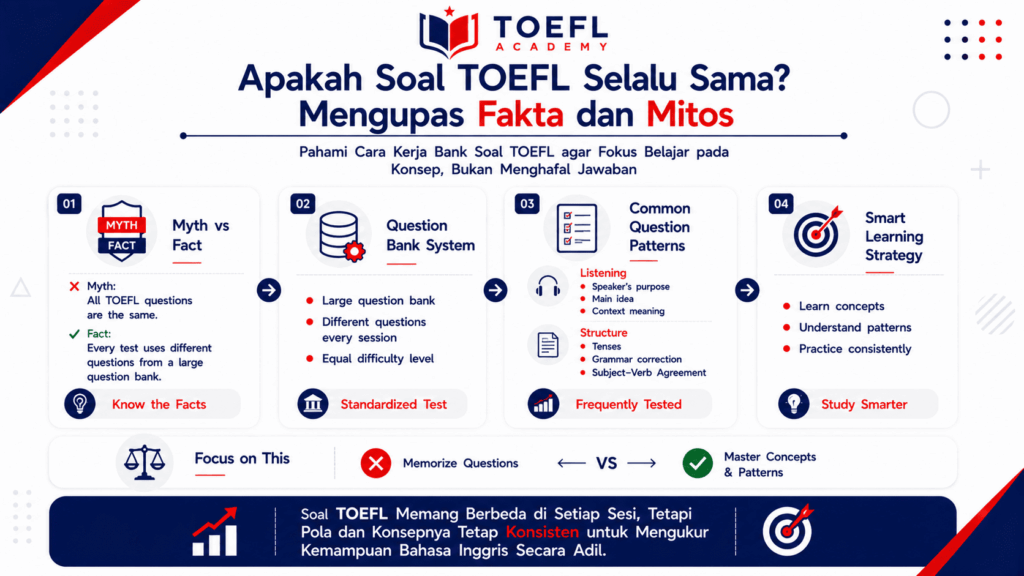 apakah soal toefl selalu sama